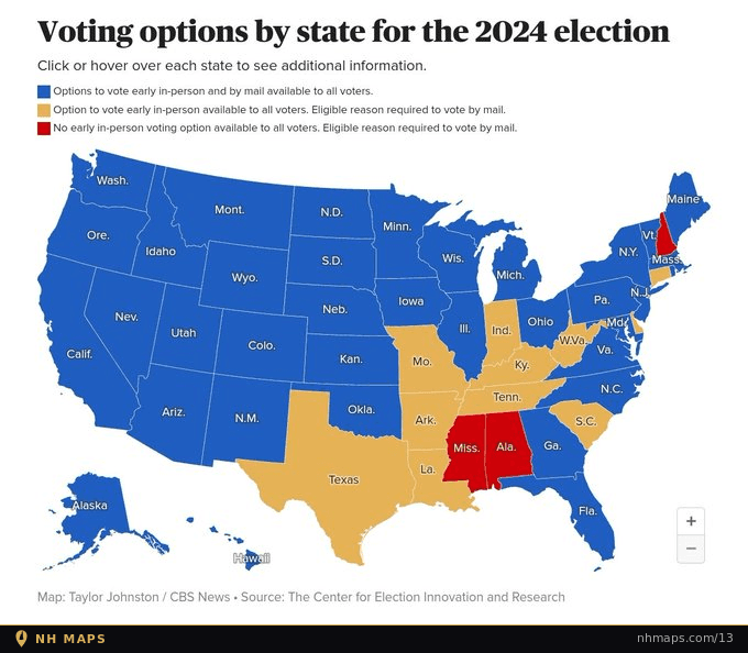 Voting Options by State (2024)