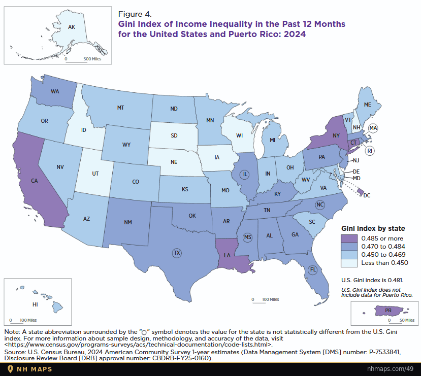 Gini Index of Income Inequality (2024)