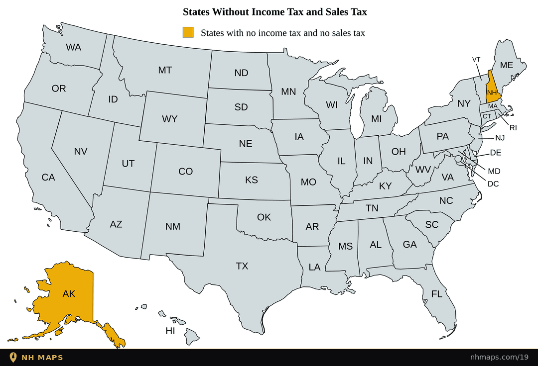 States With No Income Tax and No Sales Tax