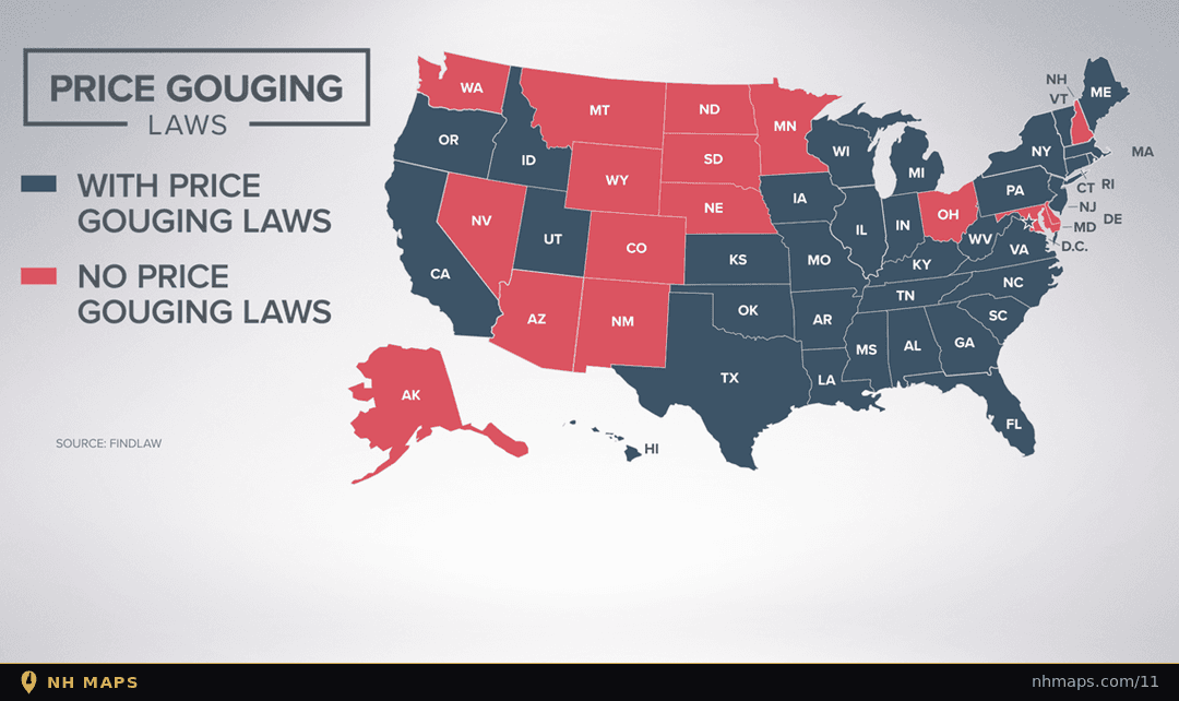 States With Price Gouging Laws
