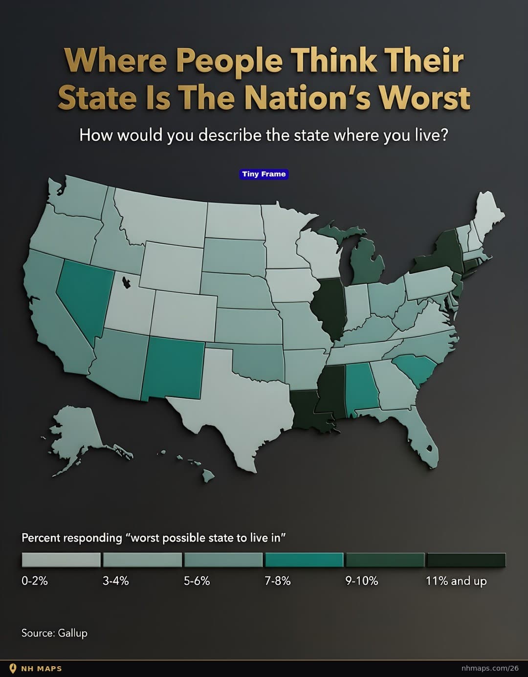 Where People Think Their State Is the Nation's Worst