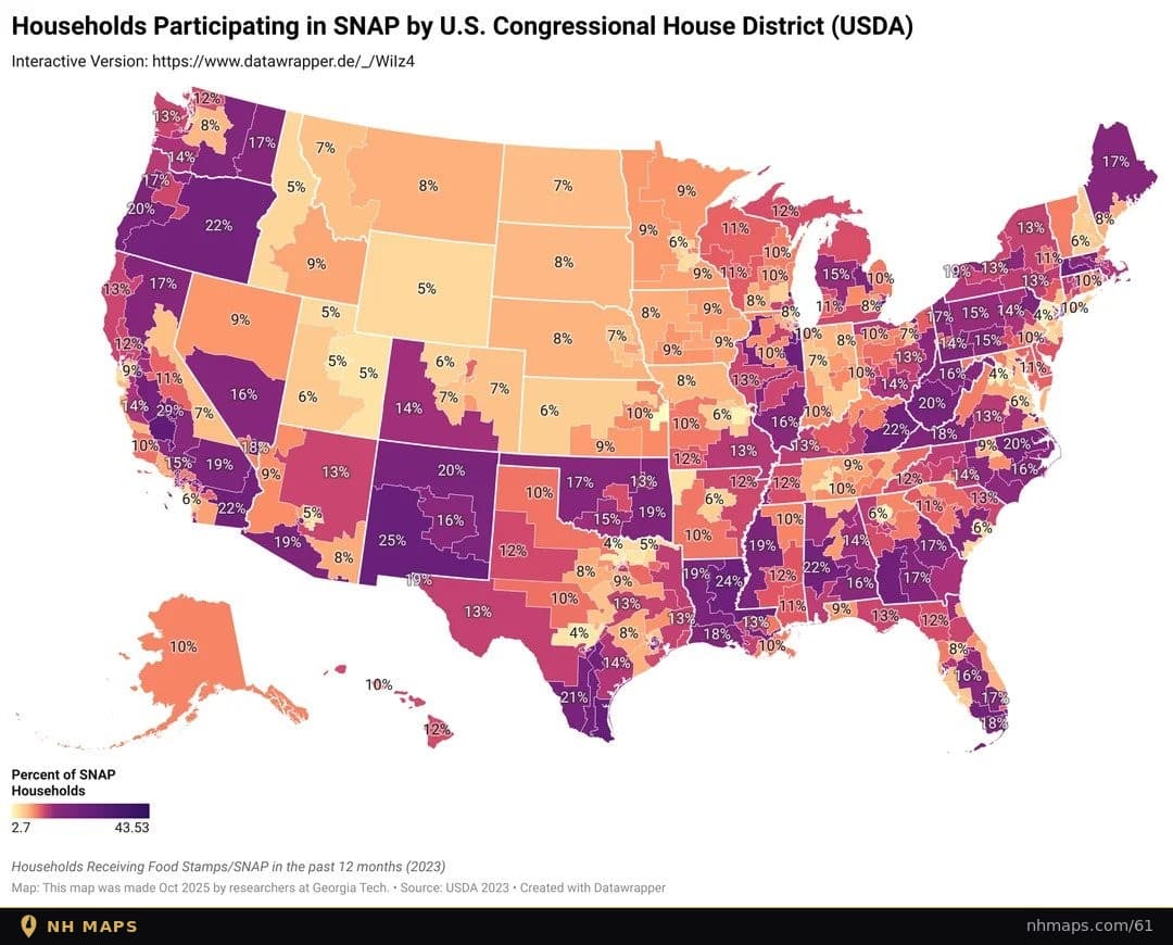 Households on SNAP by Congressional District (2023)